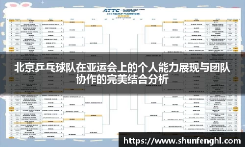北京乒乓球队在亚运会上的个人能力展现与团队协作的完美结合分析